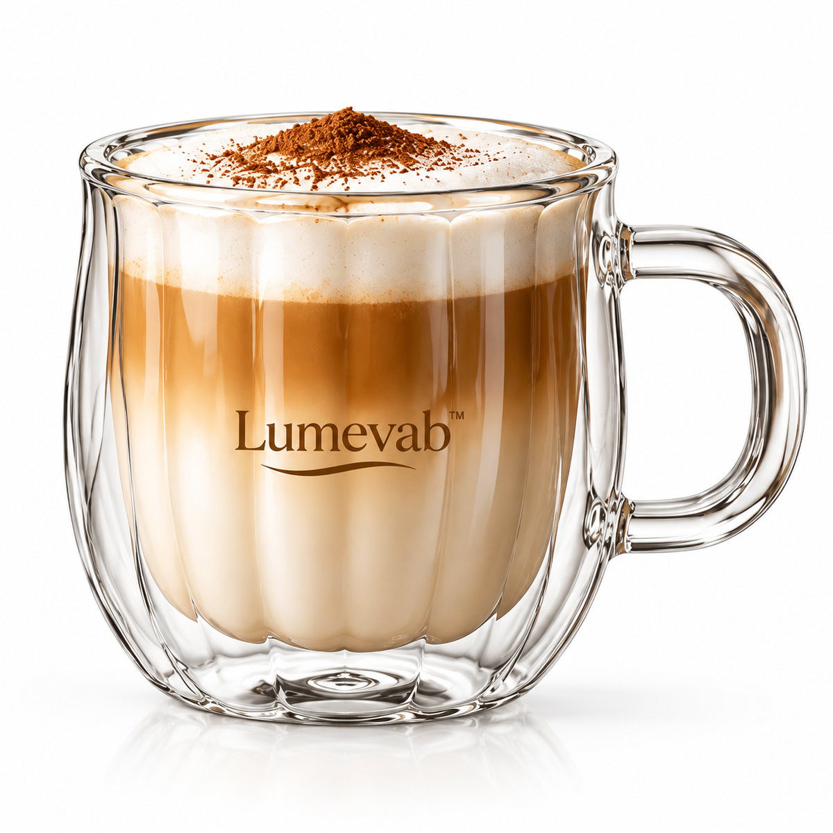 Lumevab™ Sculpted Double Wall Coffee Glass