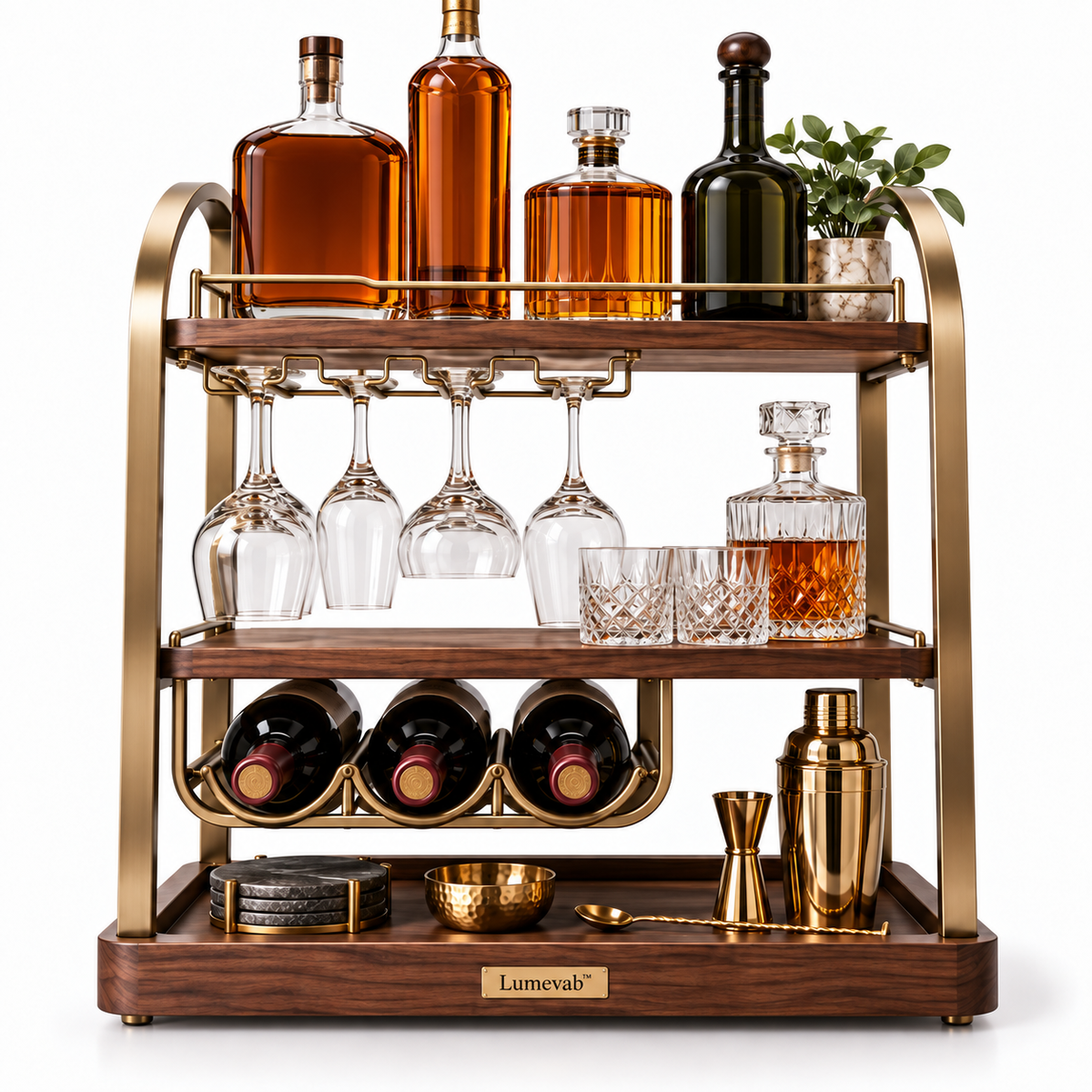 Lumevab™ Modular Home Bar Storage Rack