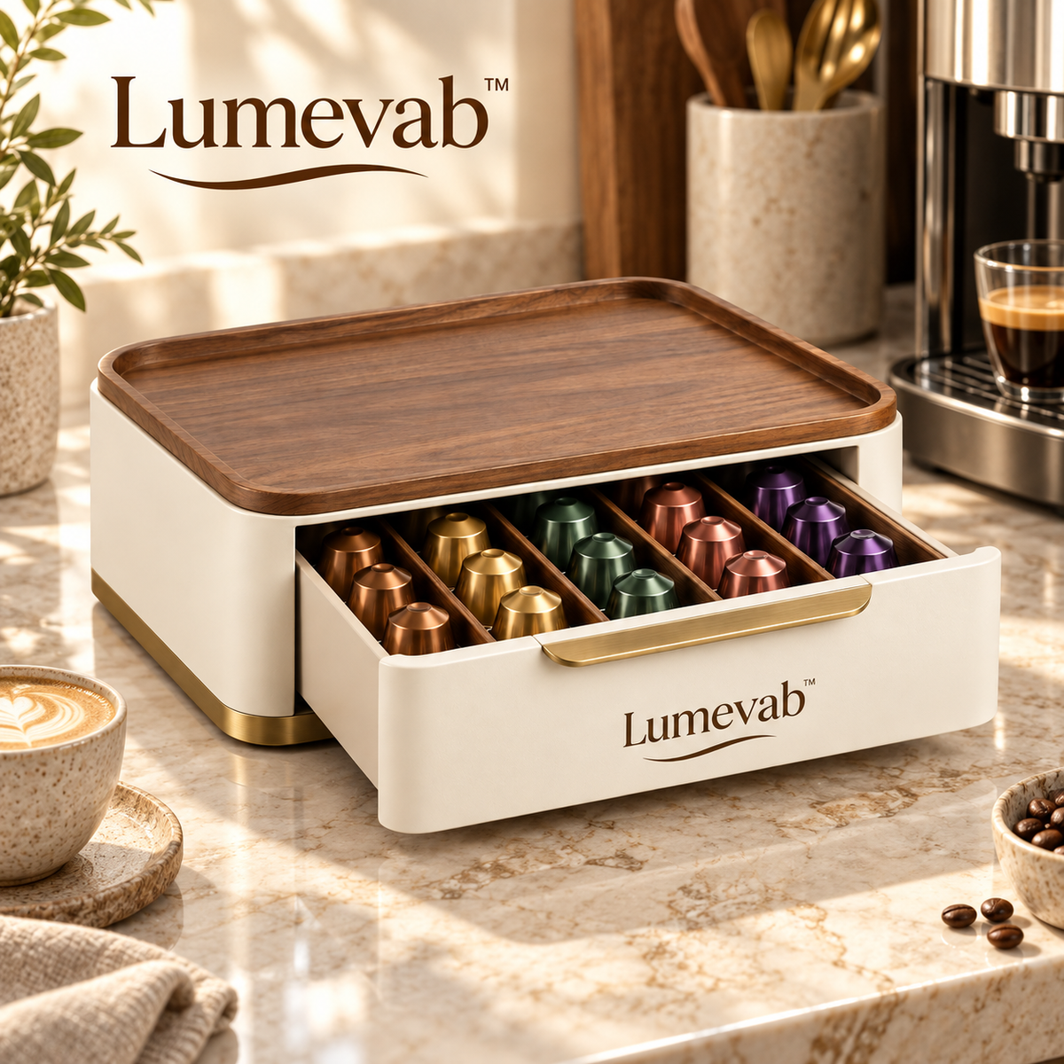 Lumevab™ Modular Coffee Capsule Storage Drawer