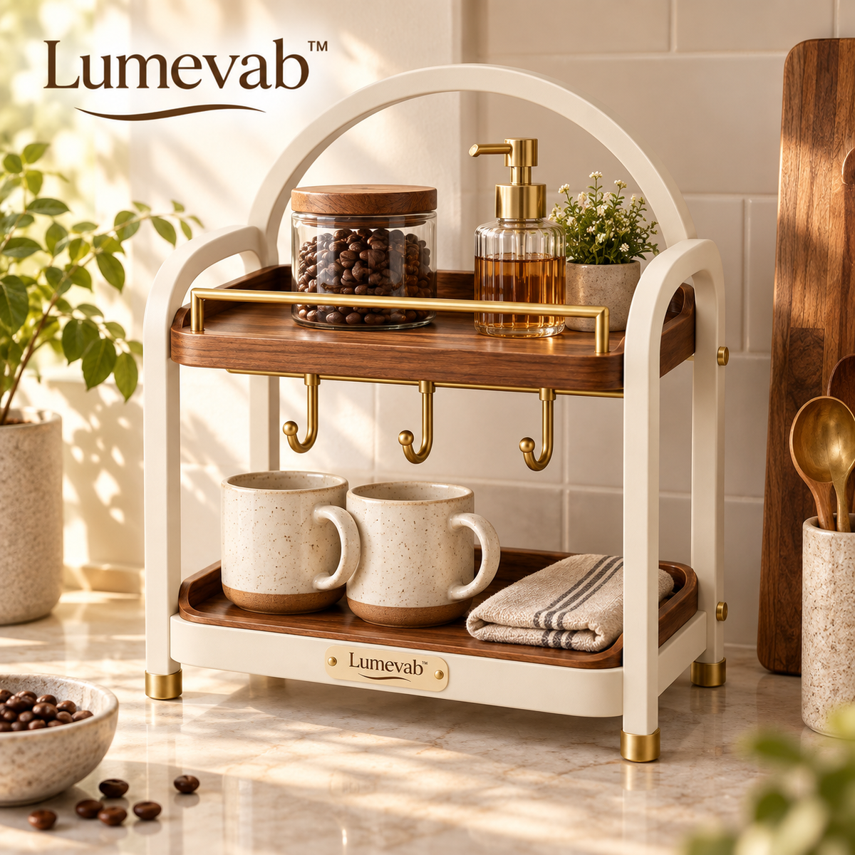 Lumevab™ Coffee Corner Organizer Shelf