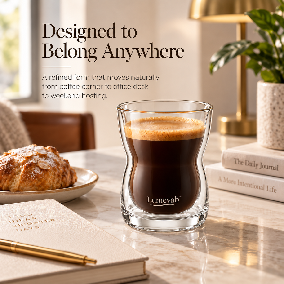 Lumevab™ Sculpted Glass Coffee Cup