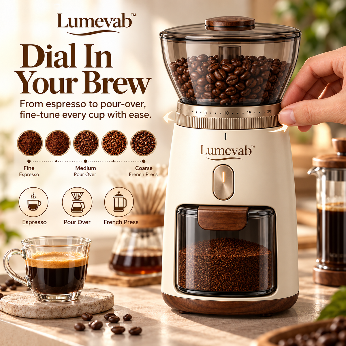 Lumevab™ Precision Coffee Bean Grinder
