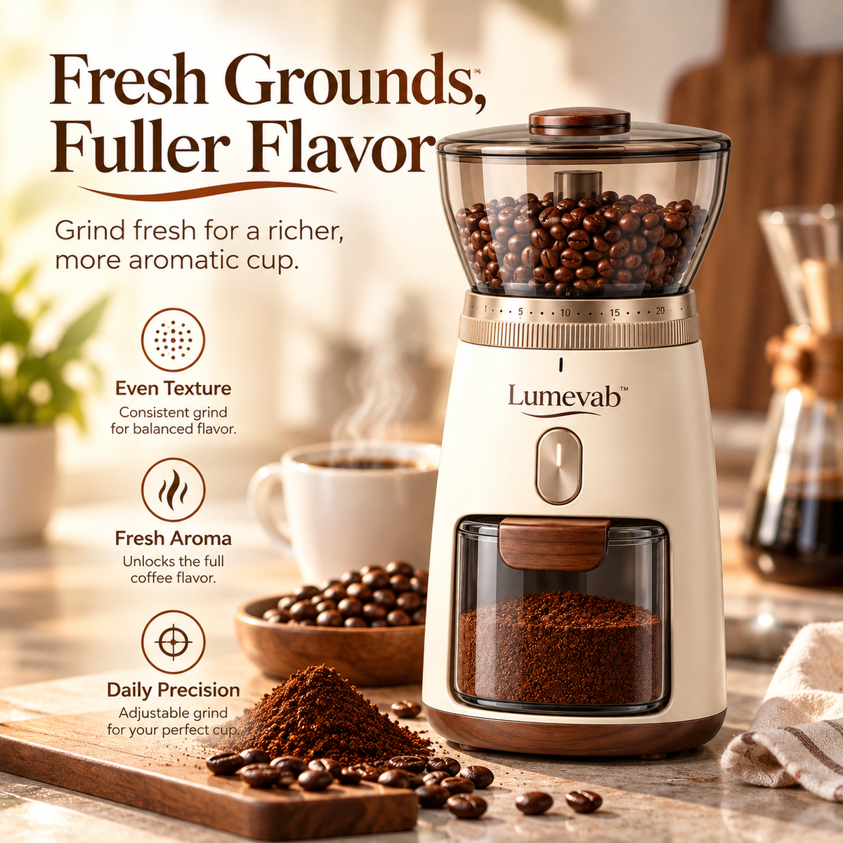 Lumevab™ Precision Coffee Bean Grinder