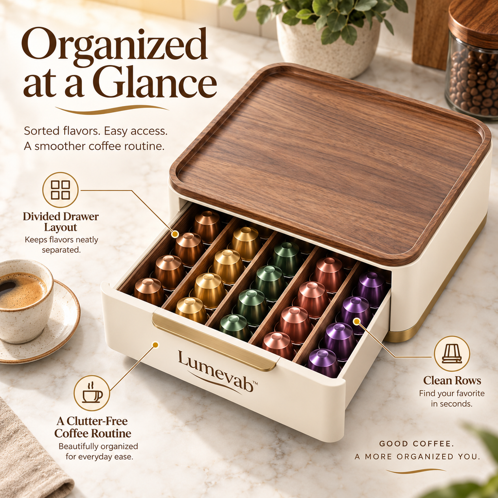 Lumevab™ Modular Coffee Capsule Storage Drawer