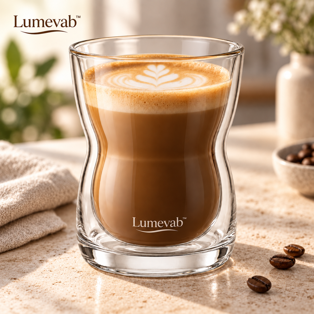 Lumevab™ Sculpted Glass Coffee Cup