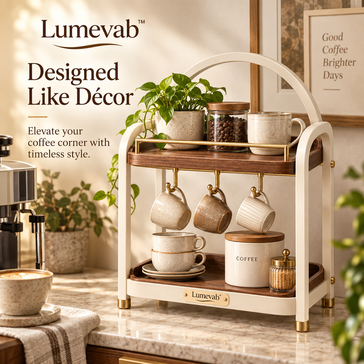 Lumevab™ Coffee Corner Organizer Shelf