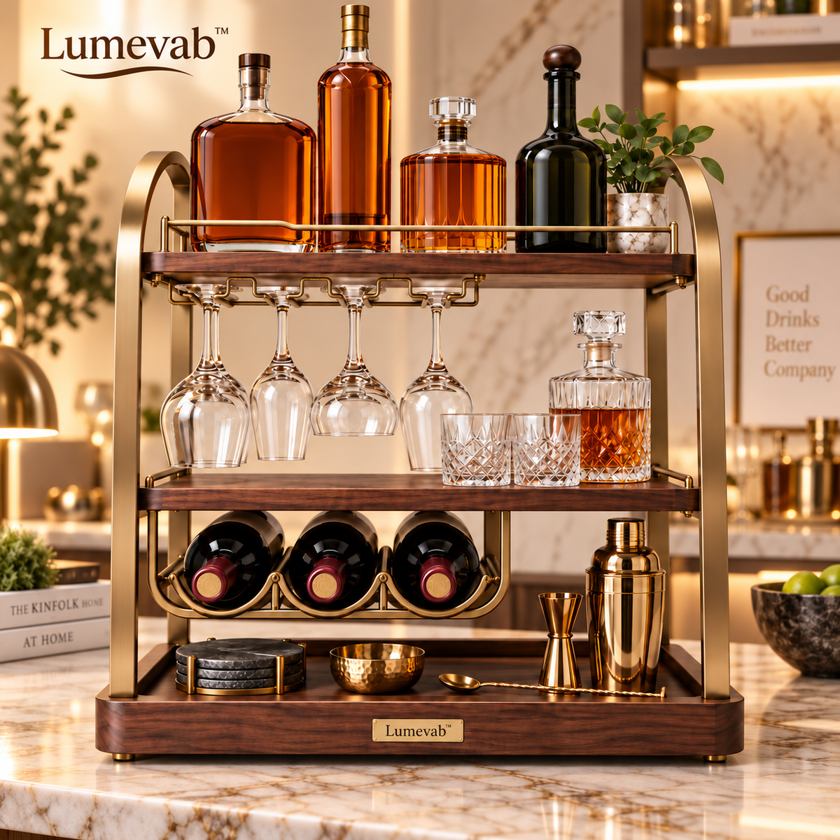Lumevab™ Modular Home Bar Storage Rack